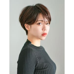 前下がりショート・ボブ/絶壁解消/前髪あり/40代/30代