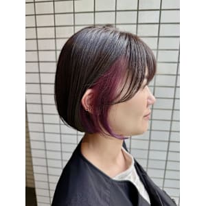 ショートボブ☆イヤリングカラー