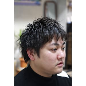 メンズ束感ショート