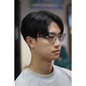 メンズセンターパート