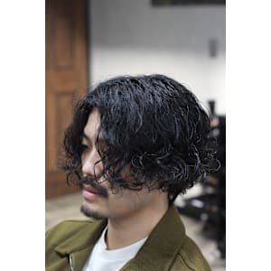 メンズスパイラルパーマふ