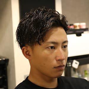 アップバングパーマ