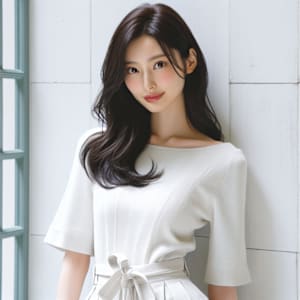 くせ毛風カールエアリーカール小顔こなれヘア艶感黒髪ネビージュ