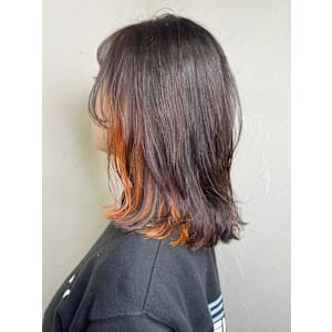 【Reir_下北沢】*インナーカラー+オレンジ✖ブラウン*