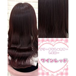 ブリーチなしワインレッド＊まゆ - Lilme【リルミー】掲載中