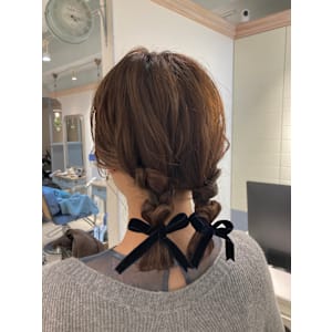 結婚式お呼ばれツインヘアアレンジ埼京線北区赤羽美容院