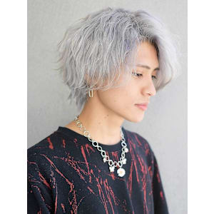 ウェービーミディアム×シルバーヘアー