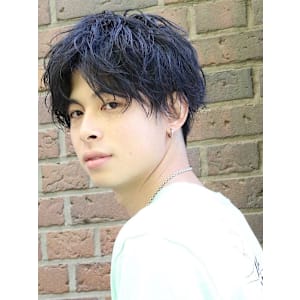 センターパートモテウェーブ