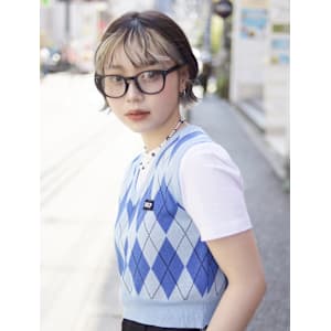 スモーキーベージュ_毛先パーマ