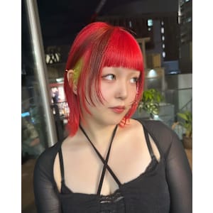 スラッシュカラー　デザインカラー　ハイトーン　表参道/原宿