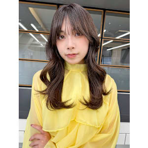 韓国美髪レイヤーロングくびれワンカールハッシュカットレイヤー