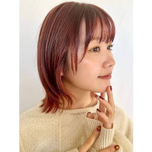 外はねミディ/オレンジブラウン