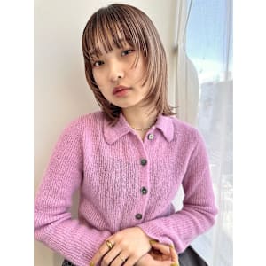 顔まわりレイヤー/透明感カラー/ケアブリーチ/ハッシュカット