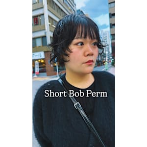 外国人風ショートボブパーマ