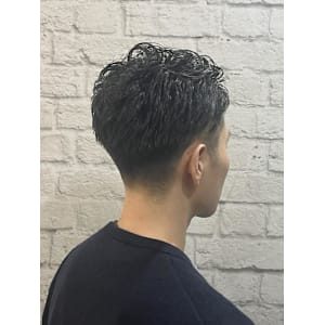 メンズ／ツーブロック／刈り上げ／七三／アップバング