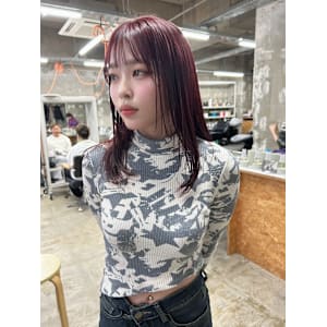 レイヤーへアとレッドカラー