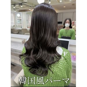 大きめツヤ感ウェーブ/韓国風パーマ/コテ巻き風パーマ