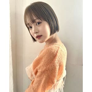 ボブ/ベージュカラー/透明感カラー