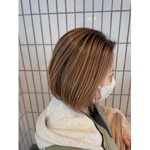 ボブ×ベージュ