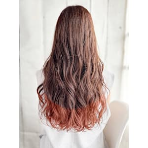 オレンジグラデーションカラー/ハイトーンカラー/オンブレ