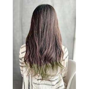 グラデーションカラー/オンブレ/カーキ