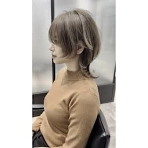 顔回りが可愛い☆　ボブウルフ　ウルフカット