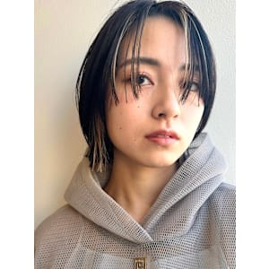 センターパート/ぱつんとボブ/インナーカラー/髪質改善 