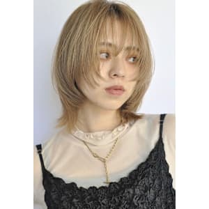 2wayレイヤースタイル/小顔/ベージュカラー 