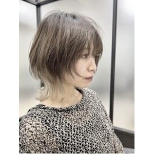 インナーカラー×ネオウルフボブウルフ　ウルフカット