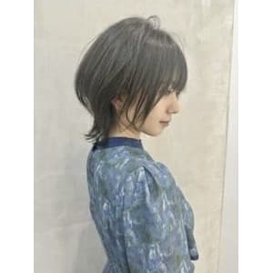 ダークグレージュ×ウルフカット　ウルフ　ネオウルフ