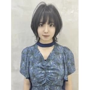 ダークグレージュ×小顔ウルフカット　ウルフ　ネオウルフ