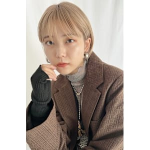 小顔ショート/ミルクティーベージュ 