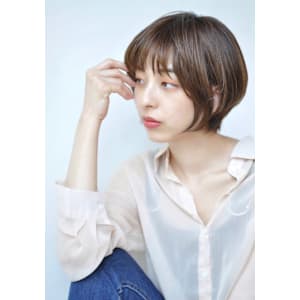 大人かわいい小顔ショートボブ 