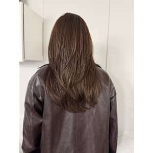 ハイライトカラー/レイヤーカット/グレージュ/ロングヘア