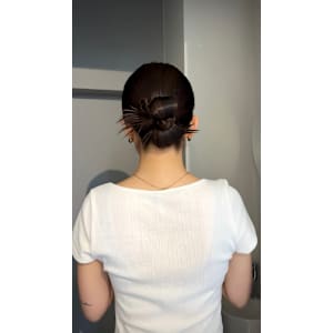 参列ヘア/お呼ばれヘア/ヘアセット/シニヨン/ミディアムヘア