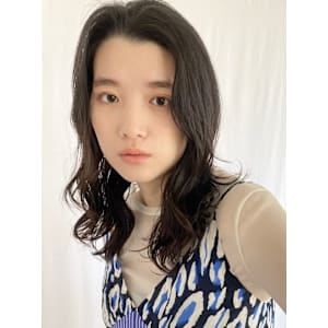 ニュアンスパーマ/黒髪ウェーブ/デジキュア/簡単スタイリング