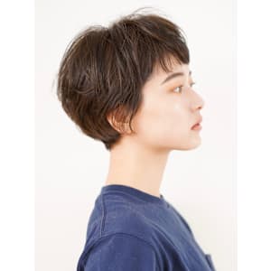 前下がりショート・ボブ/絶壁解消/前髪あり/40代/30代