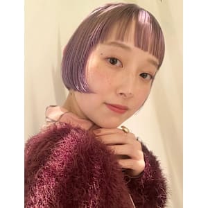 ペールラベンダー/つるんとミニボブ 