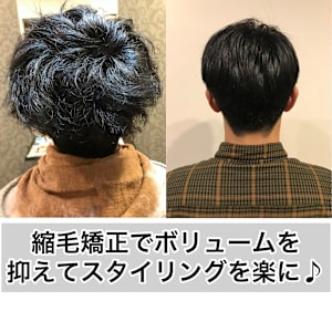 メンズ弱酸性縮毛矯正/曲がる縮毛矯正/ENORE東京店