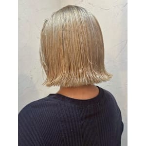 【Reir_下北沢】*切りっぱなしボブ+ハイトーンベージュ*