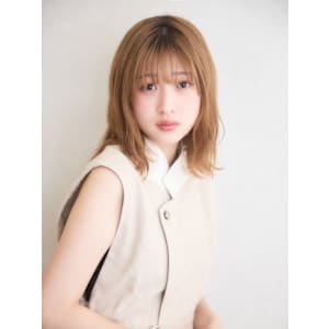 ラフウェーブ×ミルクティーベージュ