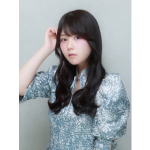 透明感大人ウエーブカール×髪質改善ブルーブラック