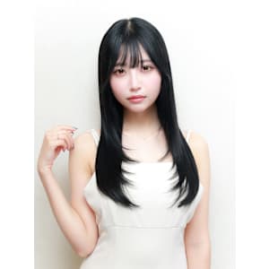 20代30代に人気艶髪ひし形ロングレイヤー×ブルーブラック