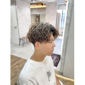 ツイストパーマ(茶髪)