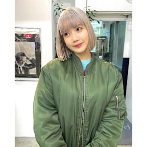 ハイトーンボブ、ホワイトベージュ