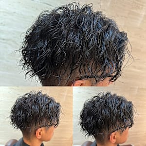 30代40代ソフトツイストスパイラルツーブロック刈り上げ