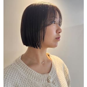 ボブ/20代/切りっぱなし