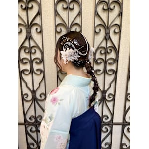 袴セット/卒業式ヘアアレンジ/タイトポニー