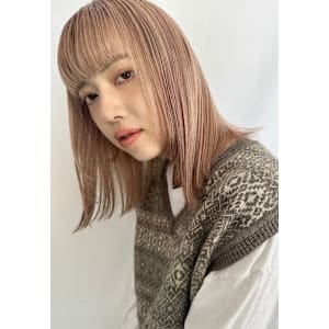 艶髪ミルクティーベージュ/ケアブリーチ/Wカラー 