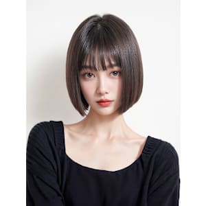上品感があるツヤボブです。